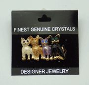 Four cat pin